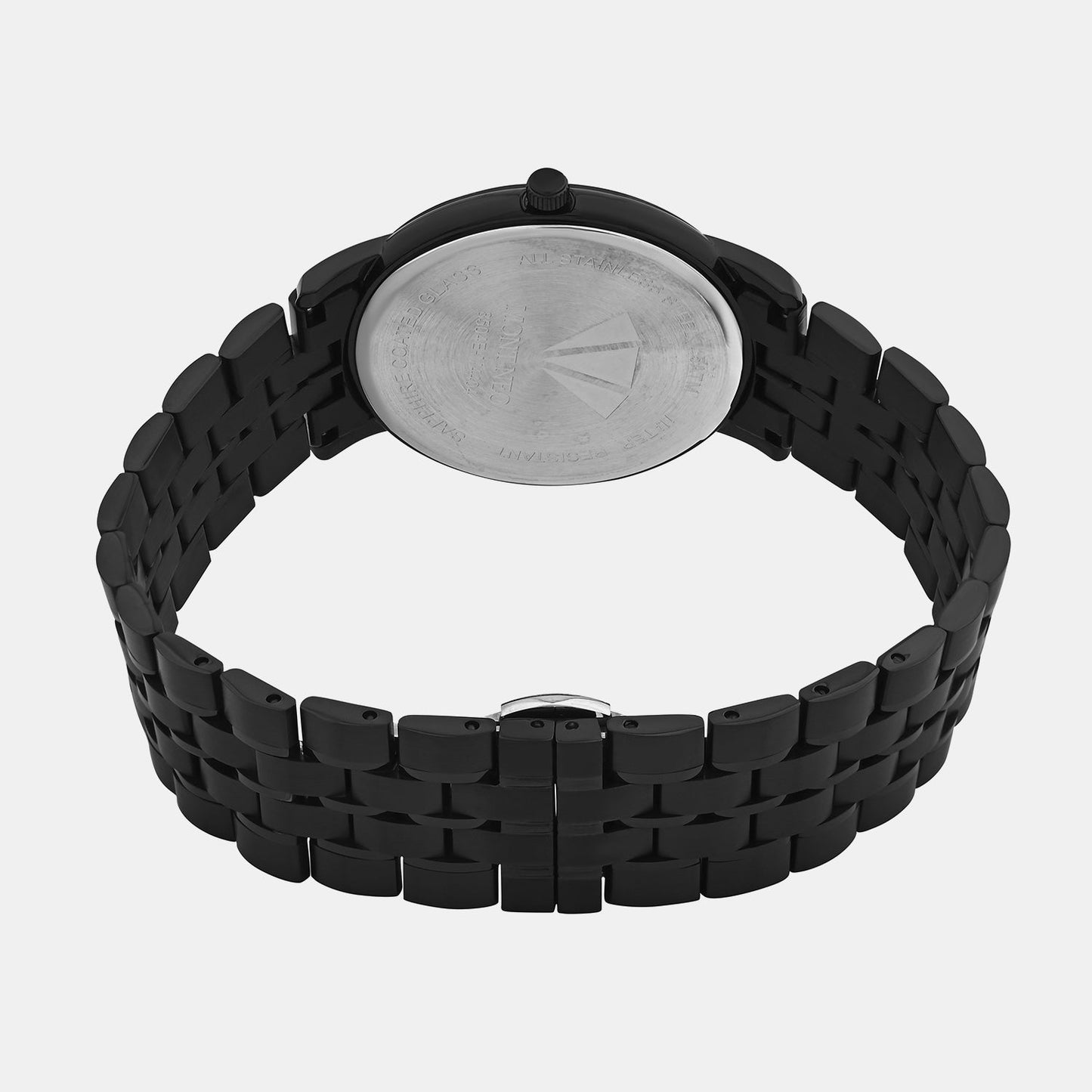 Men Quartz Black Dial Analog Metal Watch 8504E-M4404