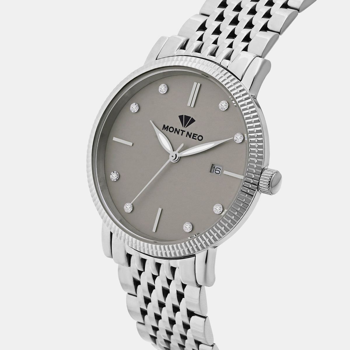 Men Quartz Grey Dial Analog Metal Watch 8506E-M1115