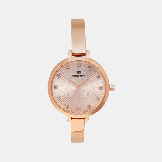 Women Quartz Gold Dial Analog Stainless Steel Watch 9004T-M3303