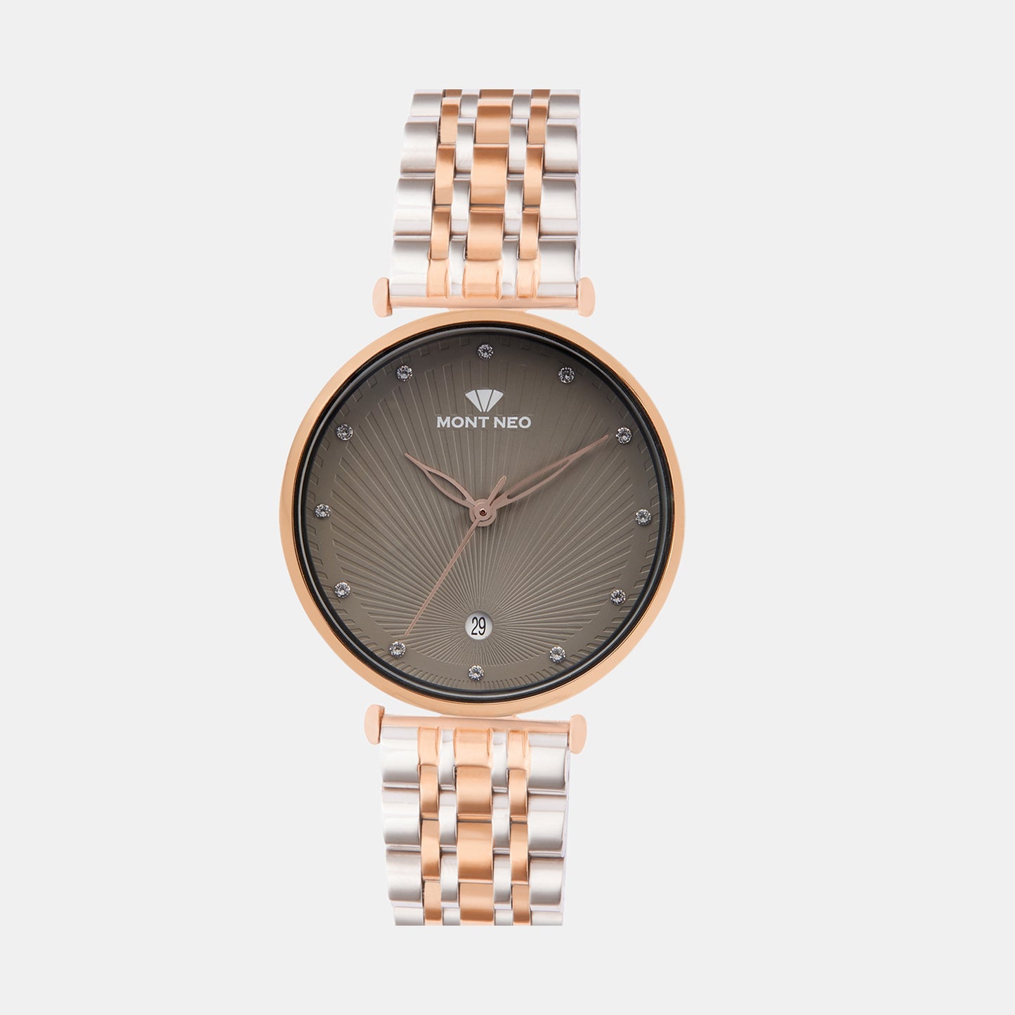 Women Quartz Grey Dial Analog Metal Watch 9010E-M1315