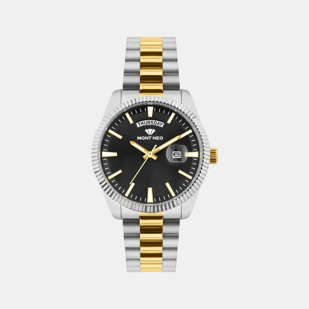 Men Quartz Black Dial Analog Stainless Steel Watch G3505D-M1204