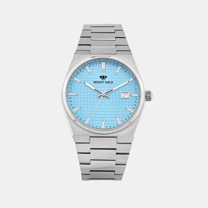 Men Quartz Blue Dial Analog Metal Watch G3509E-M1118