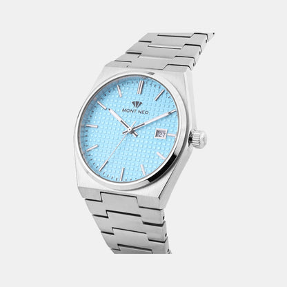 Men Quartz Blue Dial Analog Metal Watch G3509E-M1118