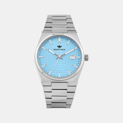 Men Quartz Blue And Green Dial Analog Metal Watch 3509E-M1118