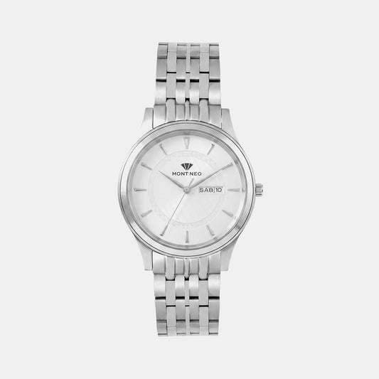 Regular Men Quartz Silver Dial Analog Stainless Steel Watch G8500D-M1102