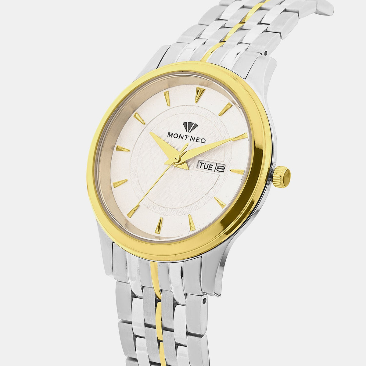 Men Quartz Silver Dial Analog Metal Watch G8500D-M1203