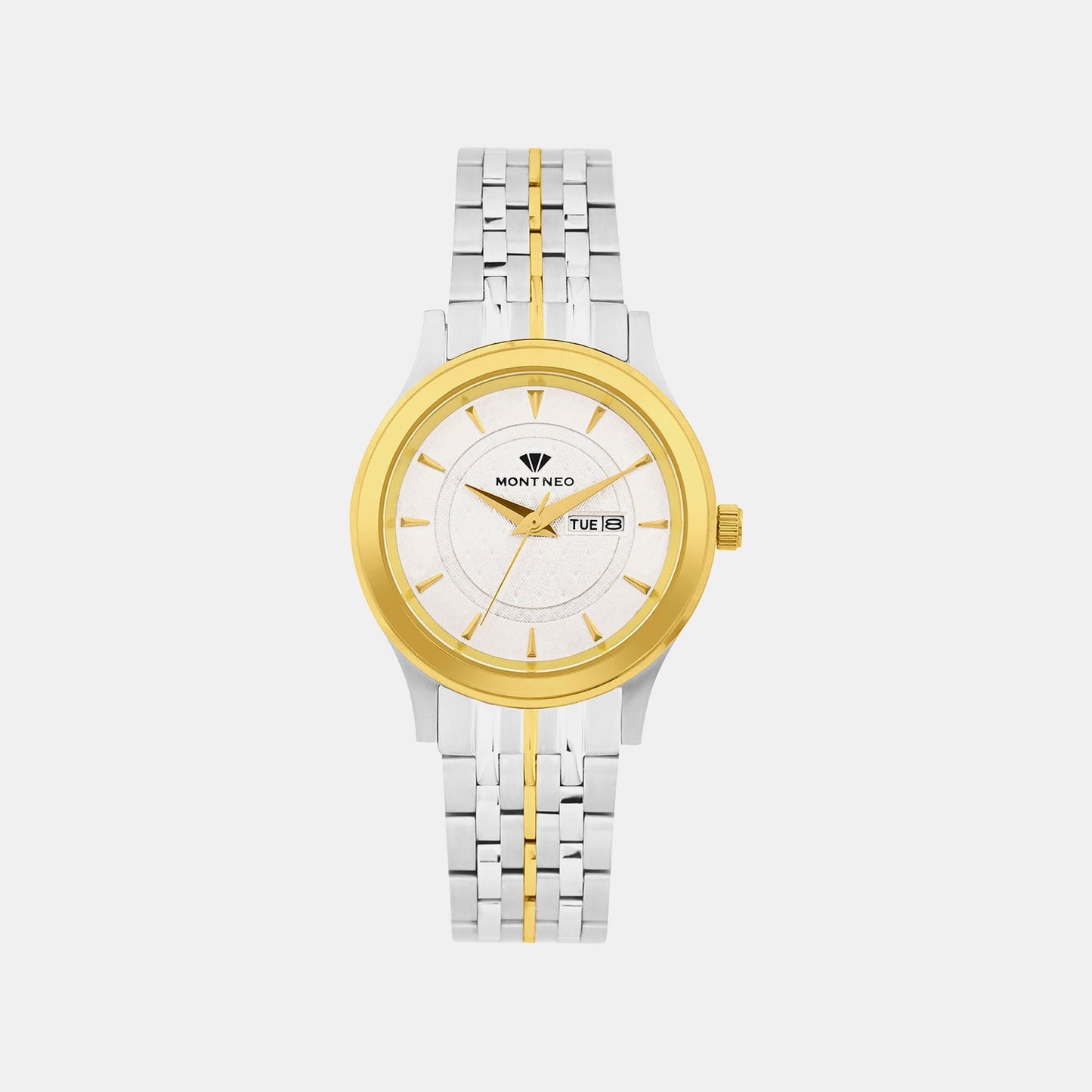 Men Quartz Silver Dial Analog Metal Watch G8500D-M1203