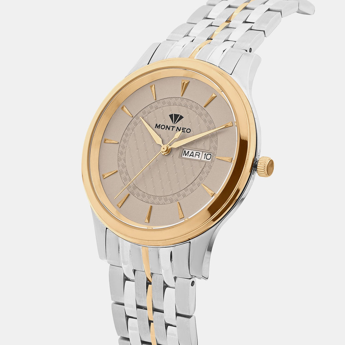 Men Quartz Brown Dial Analog Metal Watch G8500D-M1315