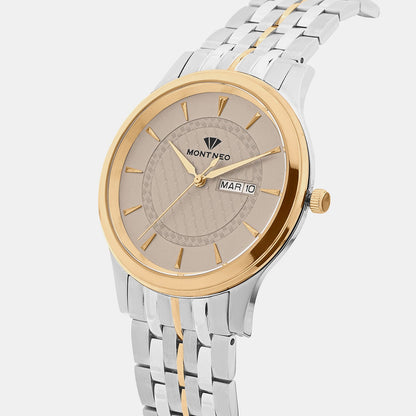 Men Quartz Brown Dial Analog Metal Watch G8500D-M1315