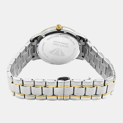 Men Quartz Silver Dial Analog Metal Watch G8505D-M1203