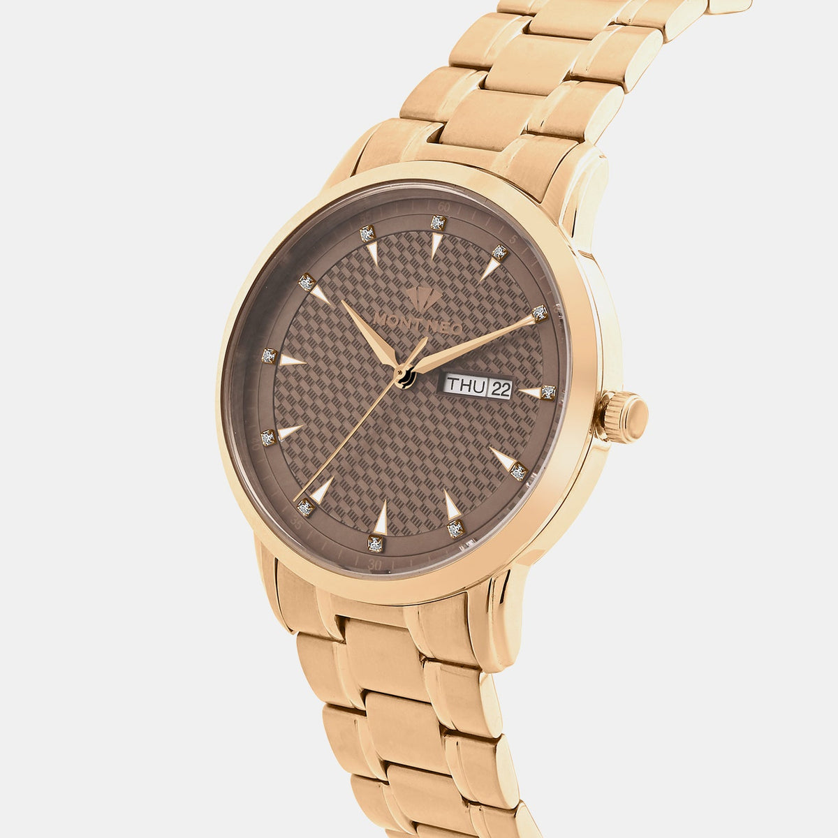 Men Quartz Brown Dial Analog Metal Watch G8505D-M3306