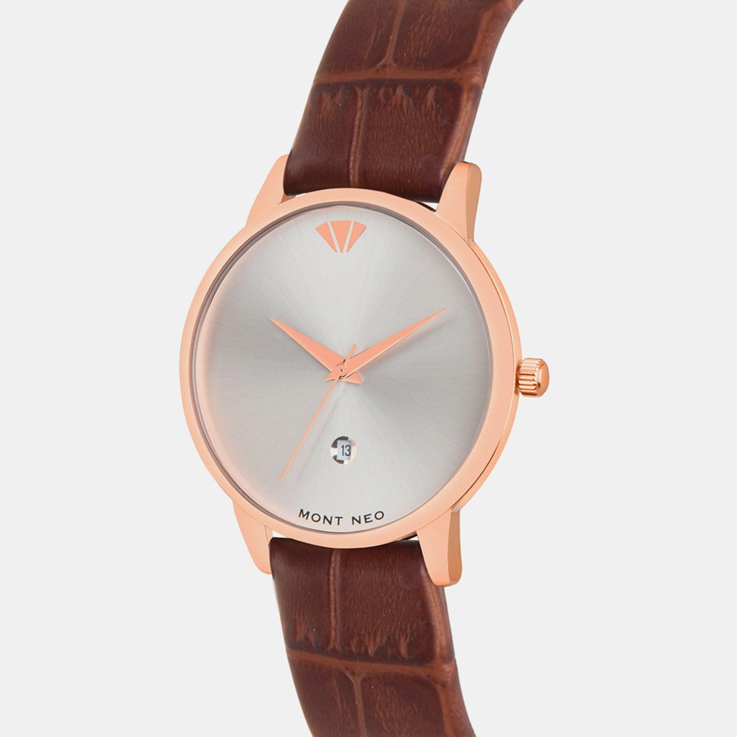 Women Quartz Silver Dial Analog Leather Watch L1034E-L3303