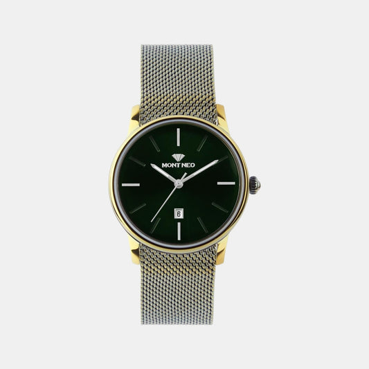 Women Quartz Green Dial Analog Stainless Steel Watch L1052E-B101014