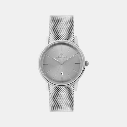 Women Quartz Silver Dial Analog Stainless Steel Watch L1052E-B1103