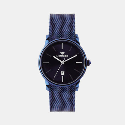 Women Quartz Blue Dial Analog Mesh Watch L1052E-B5505