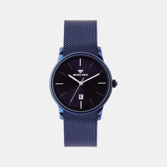 Women Quartz Blue Dial Analog Stainless Steel Watch L1052E-B5505