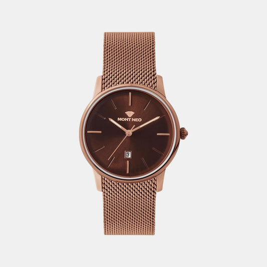 Women Quartz Brown Dial Analog Stainless Steel Watch L1052E-B6606