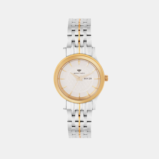 Women Quartz Silver Dial Analog Metal Watch L8500D-M1203