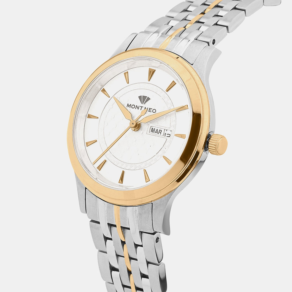 Women Quartz White Dial Analog Metal Watch L8500D-M1303