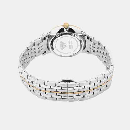 Women Quartz White Dial Analog Metal Watch L8500D-M1303