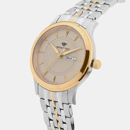 Women Quartz Brown Dial Analog Metal Watch L8500D-M1315