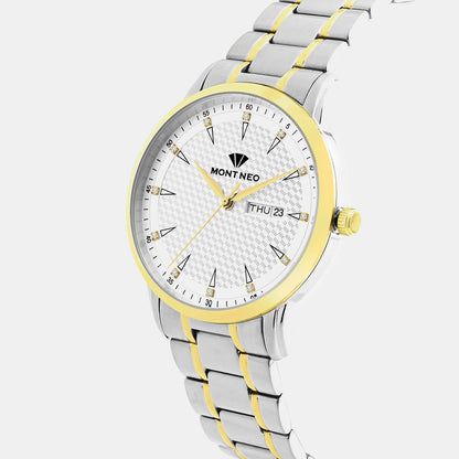 Women Quartz Silver Dial Analog Metal Watch L8505D-M1203