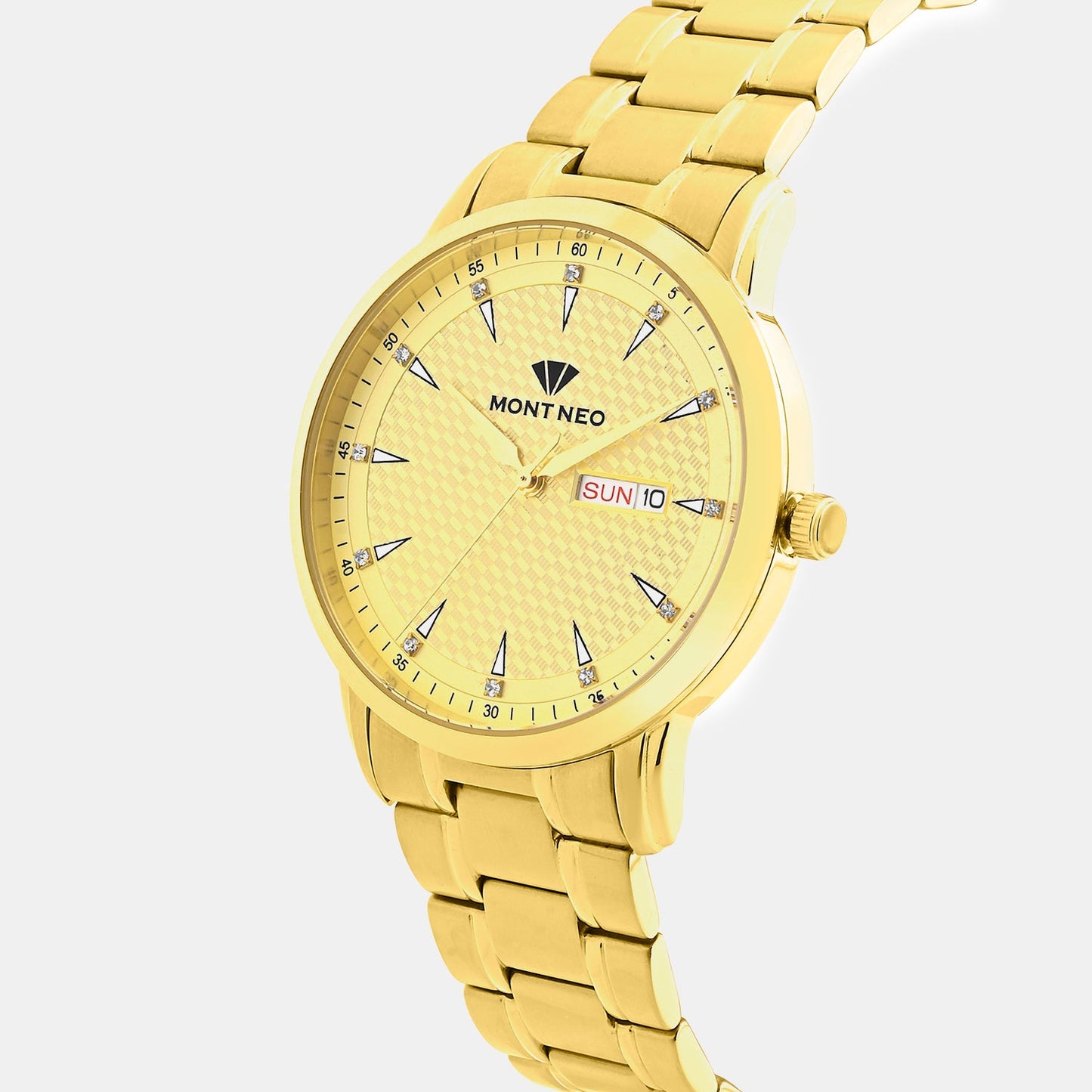 Women Quartz Gold Dial Analog Metal Watch L8505D-M2209