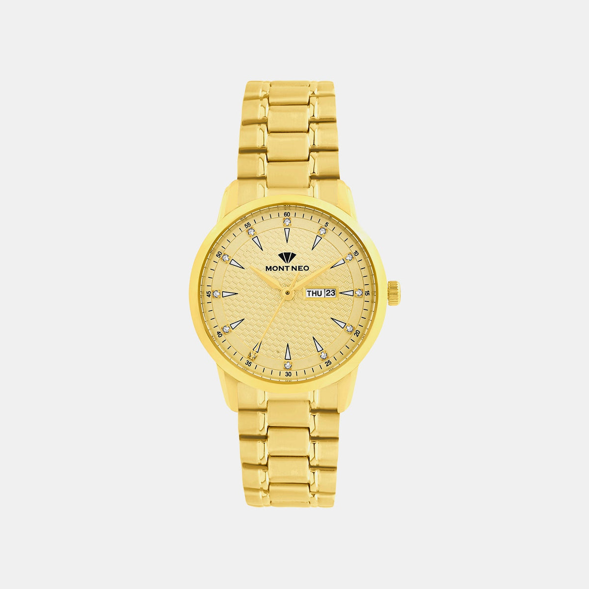 Women Quartz Gold Dial Analog Metal Watch L8505D-M2209
