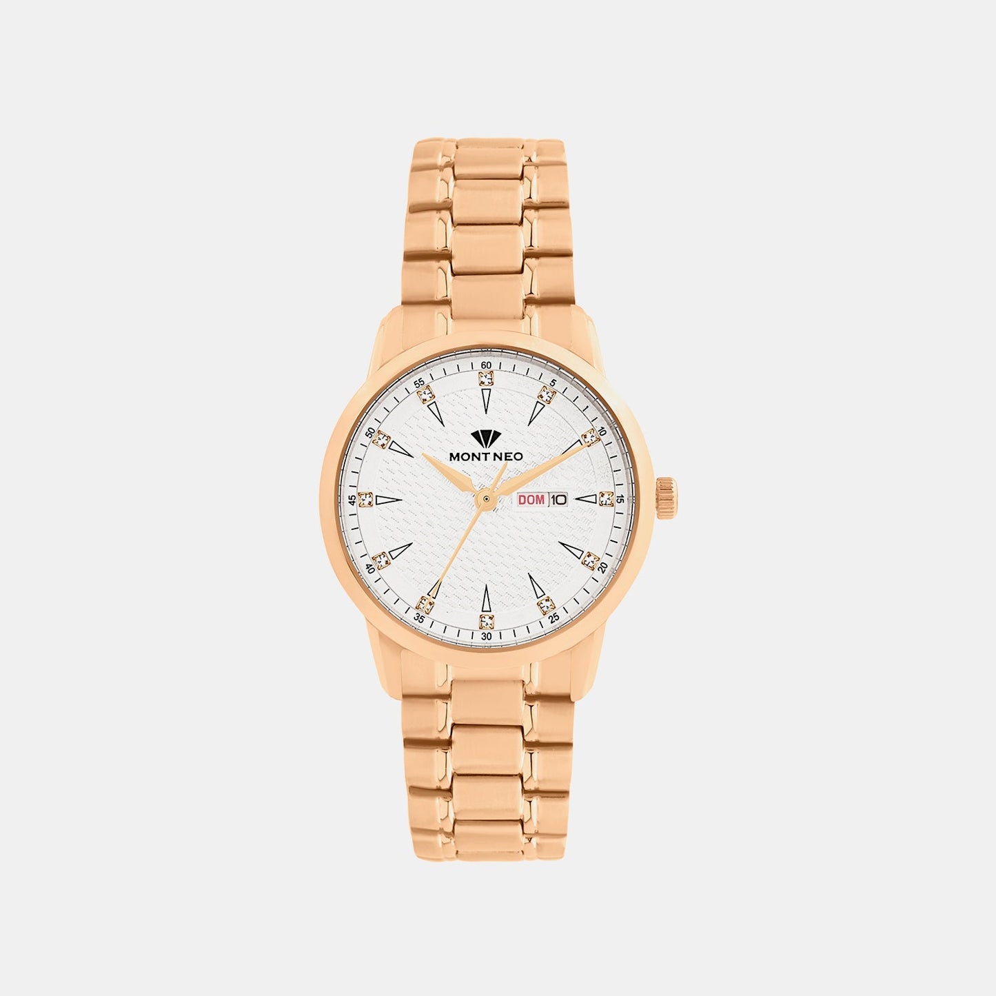 Women Quartz Silver Dial Analog Metal Watch L8505D-M3303